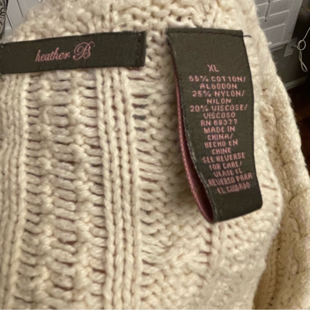 Chic Cream Cable Knit Women's Sweater - Picture 4 of 6